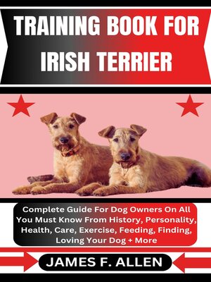 cover image of TRAINING BOOK FOR IRISH TERRIER